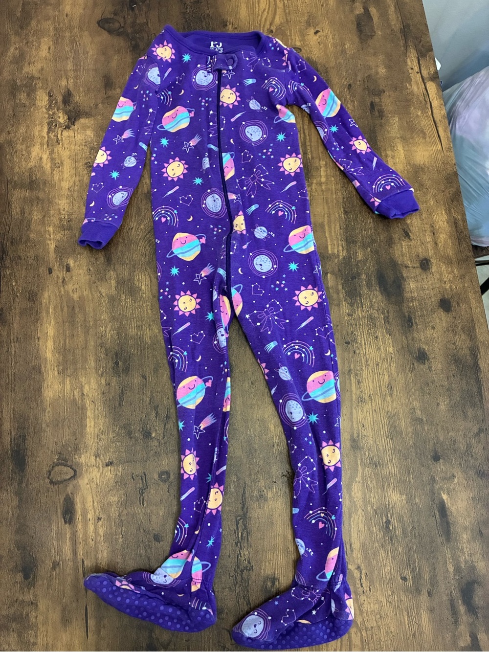 Children’s Place 3T Space Planet Footed One-Piece Pajamas